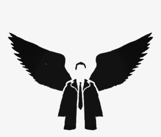 #castiel #supernatural #wings #wing #angel #black #spn - Supernatural Castiel Angel Wings, HD Png Download, Transparent PNG