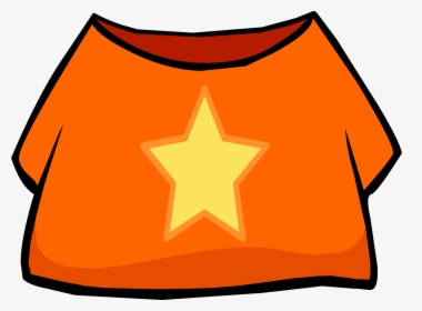 Transparent Orange Shirt Png - Club Penguin T Shirt With Star, Png Download, Transparent PNG