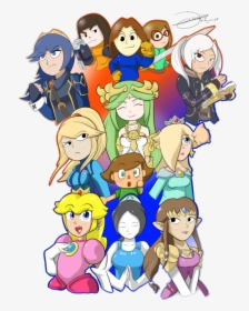 Super Smash Cool Girl Characters, HD Png Download, Transparent PNG