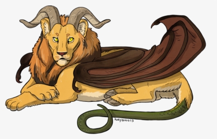 Lion With Goat Horns , Png Download - Lion With Goat Horns, Transparent Png, Transparent PNG