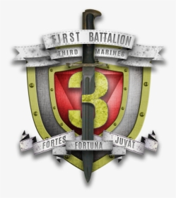 1st Battalion 3d Marines Logo - 1st Battalion 3rd Marines, HD Png Download, Transparent PNG