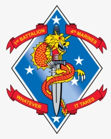 1st Battalion 4th Marines - 1st Bn 4th Marines, HD Png Download, Transparent PNG