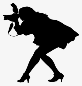 Wedding Photography Cliparts - Girl With Camera Silhouette, HD Png Download, Transparent PNG