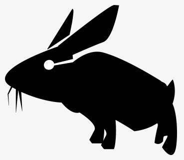 Rabbit, Hare, Bunny, Animal, Mammal, Silhouette - Рыбы Силуэт, HD Png Download, Transparent PNG