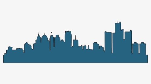 Detroit Vector Graphics Skyline Silhouette Illustration - Silhouette Detroit City Skyline, HD Png Download, Transparent PNG