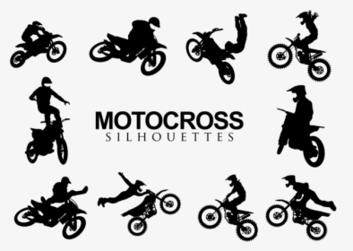 Motocross Silhouette Vector Free, HD Png Download, Transparent PNG