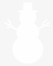 Snowman Clipart Silhouette - Snowman Silhouette White, HD Png Download, Transparent PNG