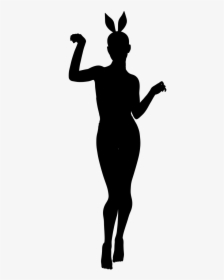 Silhouette Woman Bunny Free Photo - Silhouette Clipart, HD Png Download, Transparent PNG
