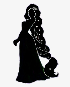 Rapunzel Silhouette Cinderella Disney Princess The - Rapunzel Disney Princess Silhouette, HD Png Download, Transparent PNG