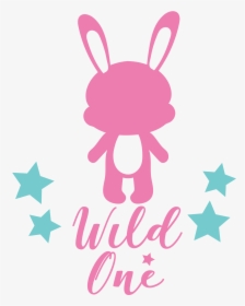 Wild One Bunny Cutting Files Svg, Dxf, Pdf, Eps Included - Stars And Moon Stencil, HD Png Download, Transparent PNG