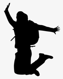 Jumping Silhouette Png For Kids - Person Jumping Silhouette Transparent, Png Download, Transparent PNG