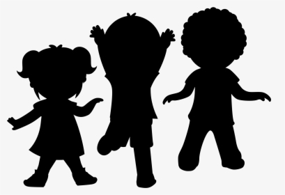 Human Behavior Male Clip Art Silhouette - Silhouette Kids, HD Png Download, Transparent PNG