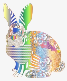 Chromatic Floral Rabbit No Background Clip Arts - Easter Picture No Background, HD Png Download, Transparent PNG