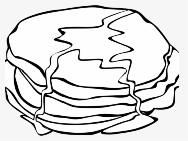 Transparent Breakfast Clipart Png - Pancake Clipart Black And White, Png Download, Transparent PNG