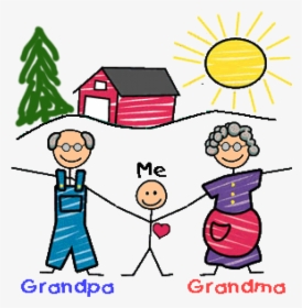 Breakfast Clipart Grandparents Day - Grandparents Kids Drawing, HD Png Download, Transparent PNG