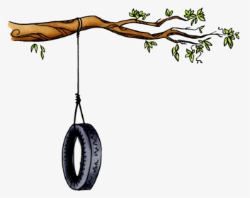 Tree With Tire Swing Png - Tree With Tire Swing, Transparent Png, Transparent PNG