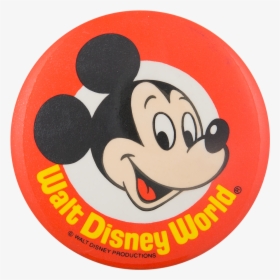 Walt Disney World Mickey Mouse Entertainment Button - Mickey Mouse In Circle, HD Png Download, Transparent PNG