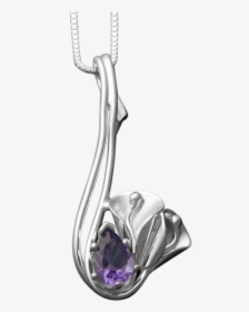Calla Lily Pendant With Amethyst - Locket, HD Png Download, Transparent PNG