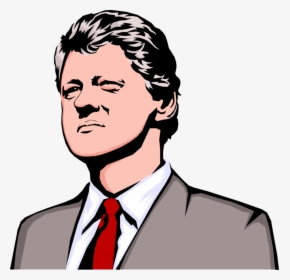 Vector Illustration Of William Jefferson Bill - Bill Clinton Clip Art, HD Png Download, Transparent PNG