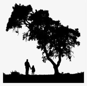 Dad And Daughter Silhouette - Father And Daughter Silhouette Clip Art, HD Png Download, Transparent PNG