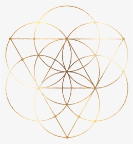 Transparent Gold Flower Png - Geometric Circle Sacred Geometry, Png Download, Transparent PNG