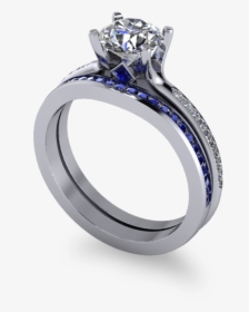 Wedding Band Match Sapphire Engagement Ring, HD Png Download, Transparent PNG