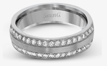 14k White Gold Men S Ring - Men's Diamond Wedding Rings Png, Transparent Png, Transparent PNG