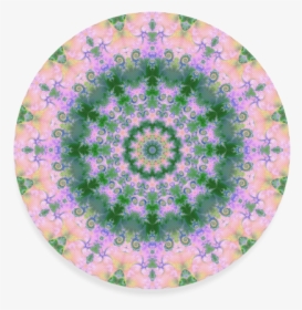Rose Pink Green Explosion Of Flowers Mandala Round - Circle, HD Png Download, Transparent PNG