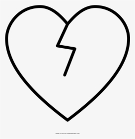 Broken Heart Coloring Page - Heart, HD Png Download, Transparent PNG