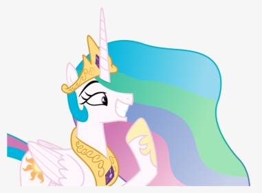 Grin Clipart Smirk - My Little Pony Celestia Smile, HD Png Download, Transparent PNG