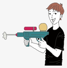 Water Gun - Cartoon Shooting Water Gun, HD Png Download, Transparent PNG