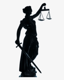 Transparent Lady Justice Png - Statue Of Justice Silhouette, Png Download, Transparent PNG