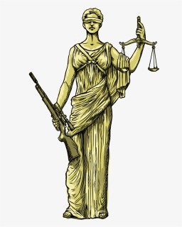 Lady Justice With Gun, HD Png Download, Transparent PNG