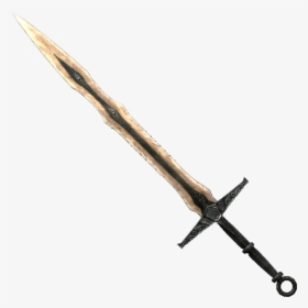 Real Sword Png File - Skyrim Dragonbone Weapons, Transparent Png, Transparent PNG