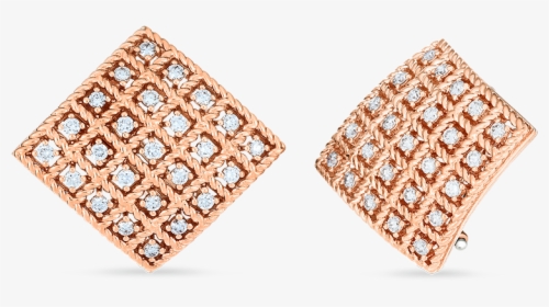 Byzantine Barocco 18k Rose Gold Square Diamond Earrings - Earrings, HD Png Download, Transparent PNG