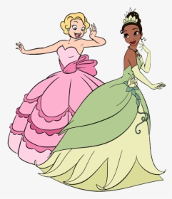 The Princess And The Frog , Png Download - Princess And The Frog Tiana And Charlotte, Transparent Png, Transparent PNG