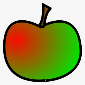 Apple, Green, Red, Fruit, Healthy, Diet, Health - Cartoon Red And Green Apple, HD Png Download, Transparent PNG