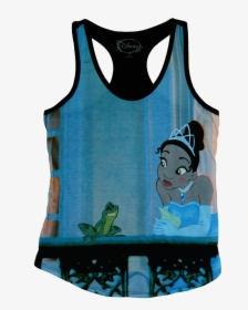 A Black Tanktop With Tiana Resting On The Ledge With - Active Tank, HD Png Download, Transparent PNG