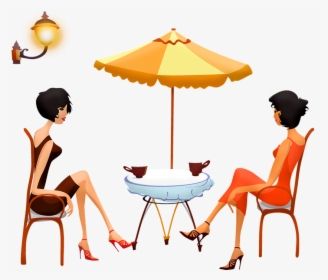 Women At Cafe, Woman Drinking Coffee, Women, Cup - Coffee Shop Clip Arts, HD Png Download, Transparent PNG