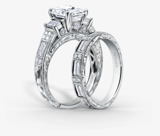Hand Engraved Diamond Engagement Rings By Kirk Kara - Best Designed Wedding Rings, HD Png Download, Transparent PNG