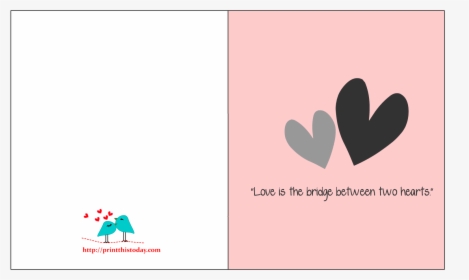 Love Is The Bridge Between Two Hearts - Card Love Quotes, HD Png Download, Transparent PNG