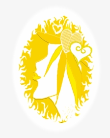 Sunny Yellow And White Face With Two Hearts, HD Png Download, Transparent PNG