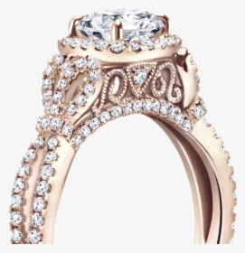 Kirk Kara Designer Diamond Engagement Rings Wedding - Rose And White Gold Vintage Engagement Rings, HD Png Download, Transparent PNG