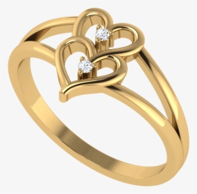 Two Hearts Diamond Ring - Engagement Ring, HD Png Download, Transparent PNG