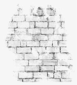 #ftestickers #background #texture #bricks #wall #blackandwhite - Monochrome, HD Png Download, Transparent PNG