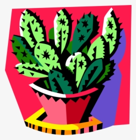 Vector Illustration Of Desert Vegetation Succulent, HD Png Download, Transparent PNG