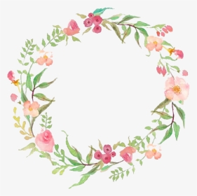 Transparent Summer Flowers Clipart - Watercolor Wreath Flower Png, Png Download, Transparent PNG