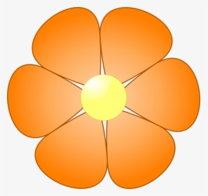 Orange Flower Clipart Summer Flower - Flower Design Clipart Blue, HD Png Download, Transparent PNG