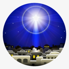 8 Bethlehem Star Over The House - Bethlehem Christmas Clip Art, HD Png Download, Transparent PNG
