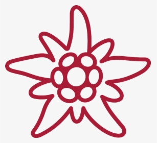Red Painted Edelweiss Photo - Edelweiss Air Logo, HD Png Download, Transparent PNG